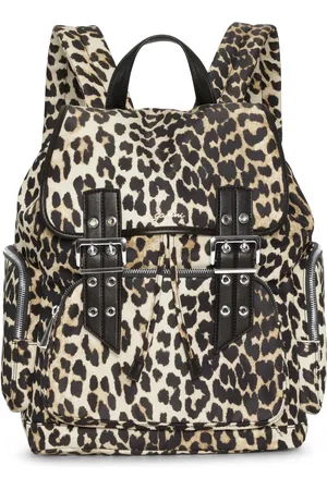 Ganni Leopard-print backpack