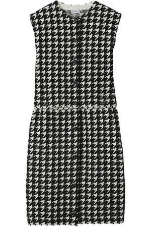Burberry Houndstooth-pattern sleeveless minidress
