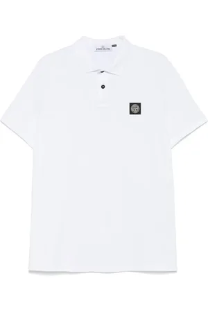 Stone Island Piqué-weave polo shirt