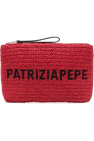 Patrizia Pepe Logo-embroidered clutch bag
