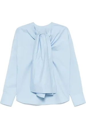 Plan C Maxi-bow poplin blouse