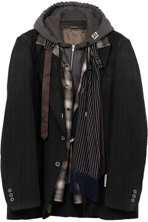 Maison Mihara Yasuhiro Single-breasted striped blazer