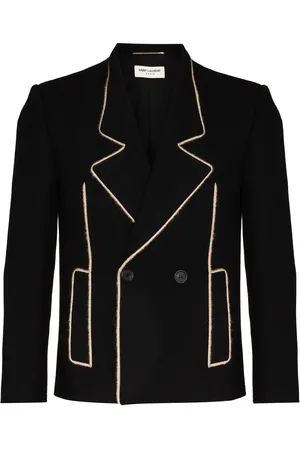 Saint Laurent Caban contrast trim blazer