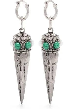 Roberto Cavalli Tiger Tooth embellished earrings