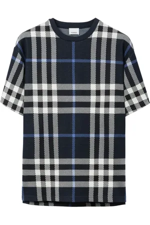 Burberry Check-pattern cotton T-shirt