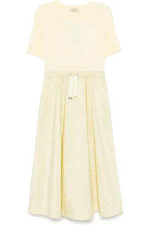 HERNO Taffeta-panel midi dress