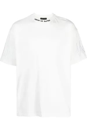 Vision Of Super Logo-embroidered cotton T-shirt