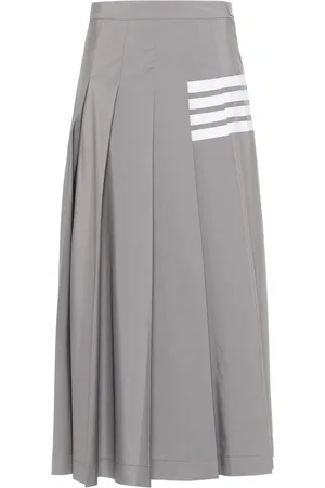Thom Browne 4-Bar pleated midi skirt