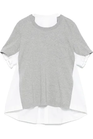 SACAI Contrast-panel T-shirt