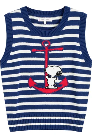 Chinti & Parker X Peanuts Snoopy-embroidered vest