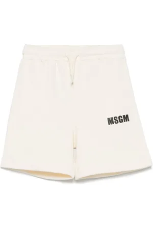 Msgm Logo-print cotton shorts