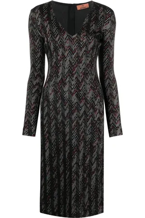 Missoni Zigzag wool-blend midi dress
