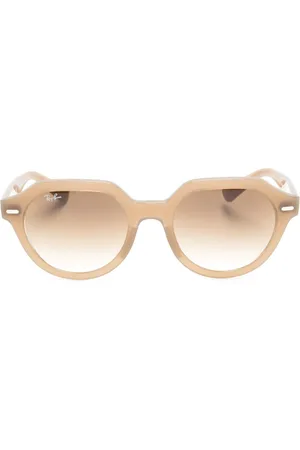 Ray-Ban Logo-plaque round-frame sunglasses