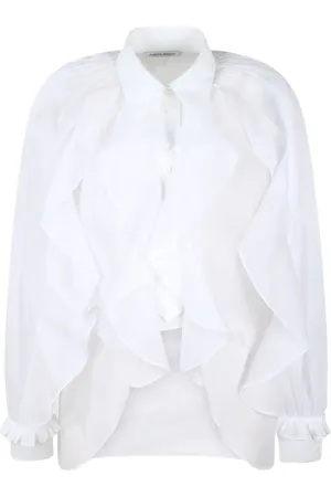 Alberta Ferretti Ruffled-sleeve blouse