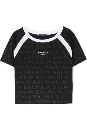 Balmain Logo-print colourblock T-shirt