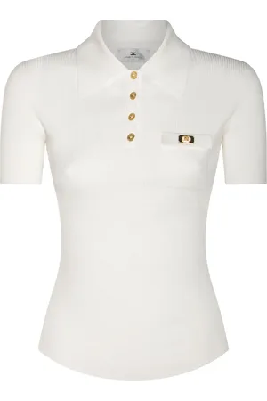 Elisabetta Franchi Ribbed polo top