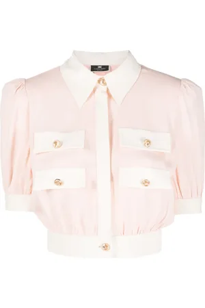 Elisabetta Franchi Flap-pockets cropped blouse