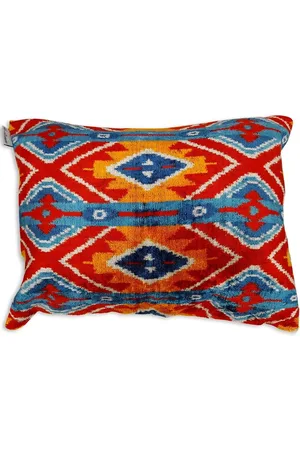 Les-Ottomans Jacquard velvet cushion