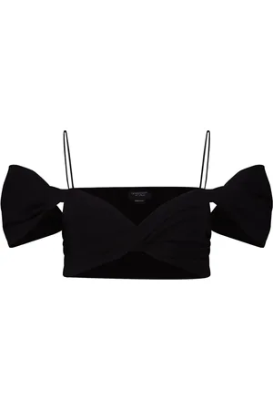Giambattista Valli Twisted off-shoulder bandeau top