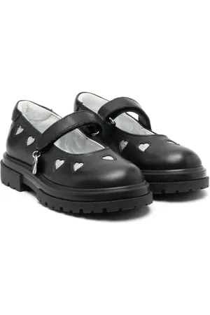 MONNALISA Heart-motif touch-strap ballerinas