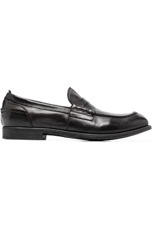 Officine creative Leather almond-toe loafers