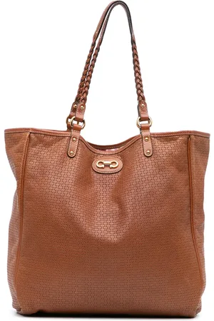 Salvatore Ferragamo 2000-2024 Gancini Perforated Leather Reversible tote bag