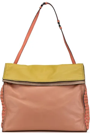 Bottega Veneta 2012-2024 Leather Intrecciato-Trim Palio Fold Over tote bag