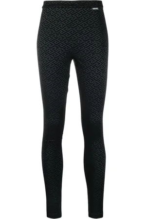 VERSACE La Greca low-rise leggings