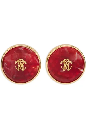 Roberto Cavalli Logo-engraved earrings