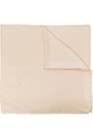 Moschino Monogram-pattern fringed scarf