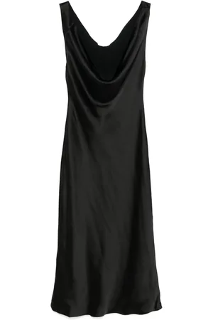 Norma Kamali Drape-neck midi dress