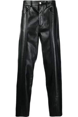 Nanushka Faux-leather straight-leg trousers