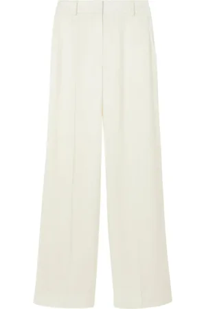 Burberry Wide-leg satin-finish trousers