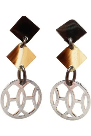 Hermès 20th Century Sterling Buffalo Horn Lift PM earrings