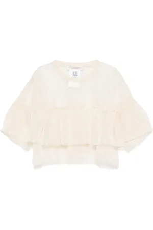 Serafini Crepe crop top