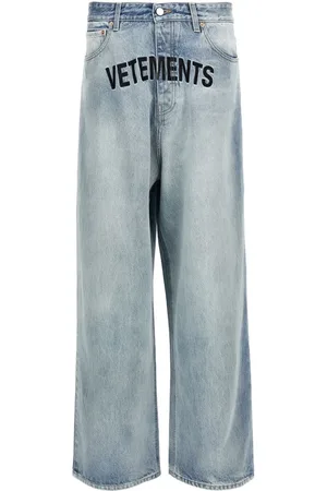 Vetements Logo-embroidered jeans