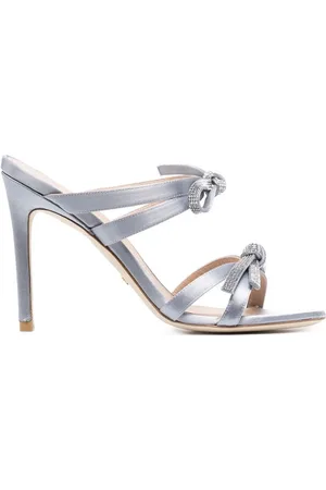 Stuart Weitzman Bow-detail slip-on 100mm sandals