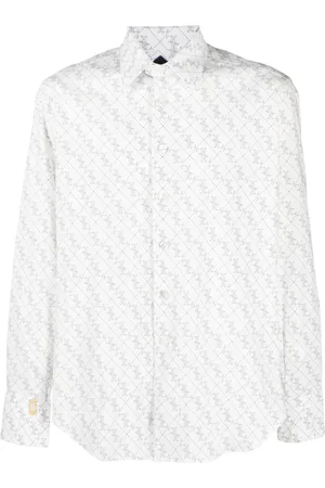 BILLIONAIRE Monogram-print long-sleeve shirt