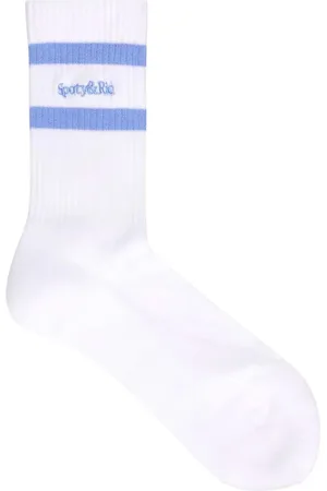 Sporty & Rich Logo-embroidered socks