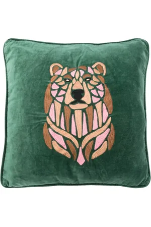 Les-Ottomans Embroidered velvet cushion (50cm x 50cm)