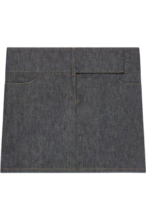 Courrèges Belted denim mini skirt