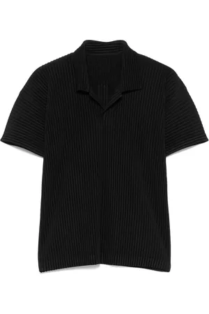 Issey Miyake Pleated polo shirt