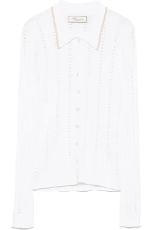 BLUMARINE Fine-ribbed shirt