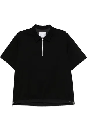 SACAI Half zip-up polo shirt