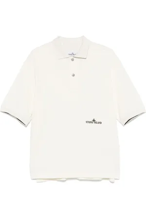 Stone Island Logo-embroidered polo shirt