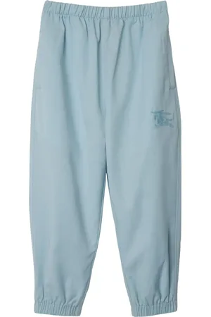 Burberry Embroidered-motif cotton track pants