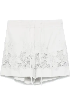 P.A.R.O.S.H. Floral-embroidered shorts