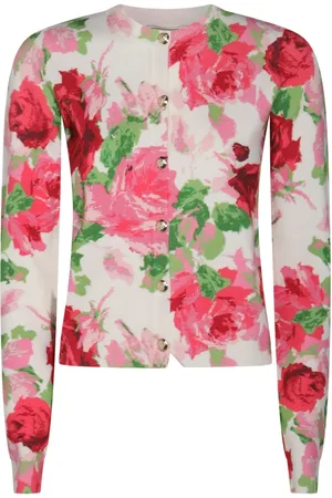 BLUMARINE Floral-print knitted top