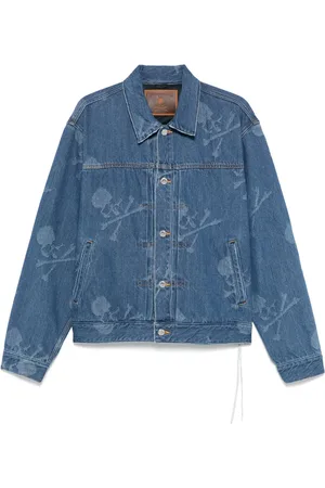 MASTERMIND Monogram-pattern denim jacket