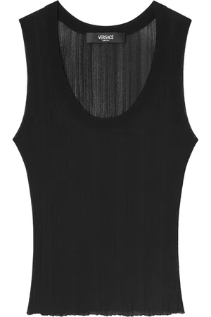 VERSACE Ribbed-knit tank top